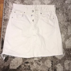 H&M White Denim Skirt